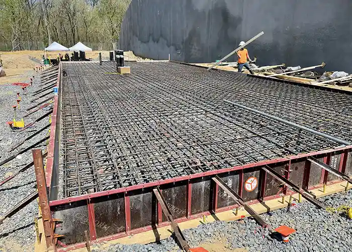 Generator pad being built