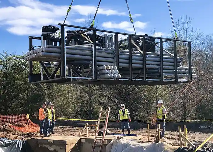 Setting conduit rack